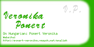 veronika ponert business card